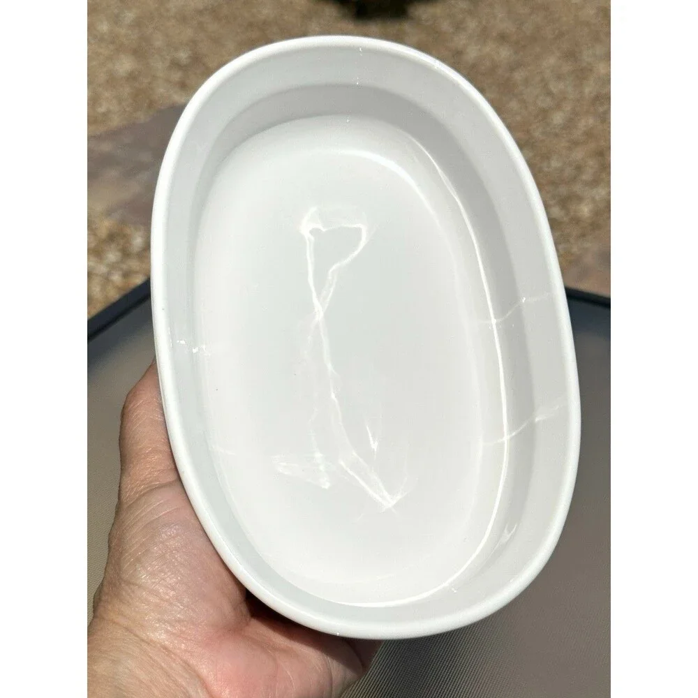 Corning Ware F-15-B French White Oval Casserole Baking Dish 15 oz 475 ML - JL541
